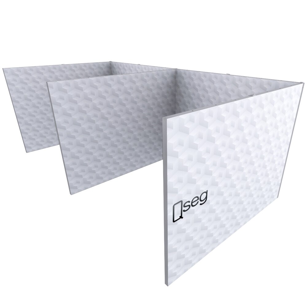 QSEG Cubicle — Double Cubicle / Printed Antimicrobial Fabric